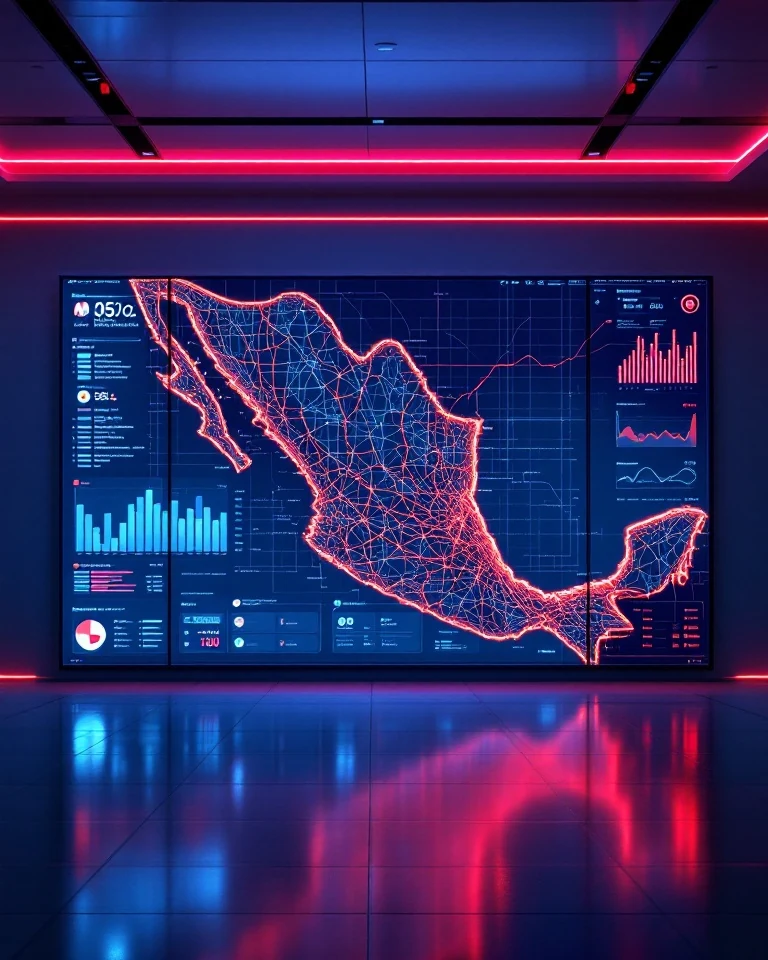 Mapa de cobertura nacional del centro de monitoreo de Detecta Security